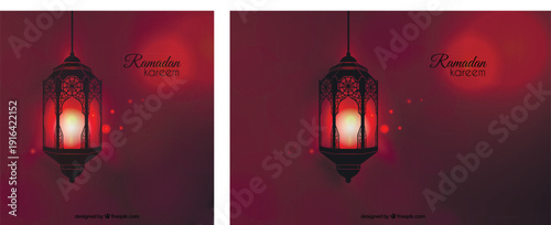 islamic lamps ramadan kareem festival design