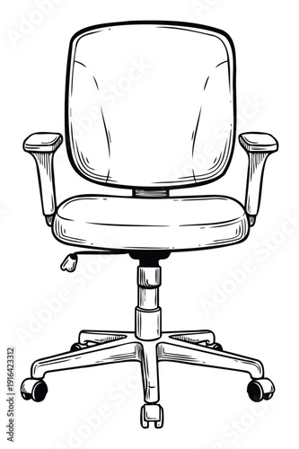 Ergonomic office chair with wheels and adjustable height providing comfortable seating for work and study spaces, perfect for business publications and interior decor features.