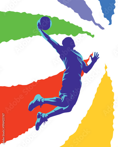 basketball silhouette jump shot