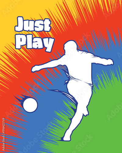 soccer football silhouette kick the ball