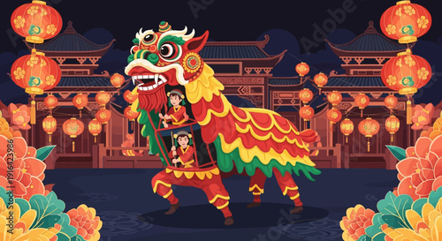 Dragon Dance Performance Night.