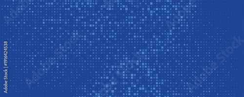 Blue Tech Finance Fintech Background Abstract Pixel Pattern. Abstract Business Tech Science Vector