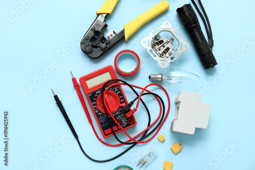Electrician's tools, light ...