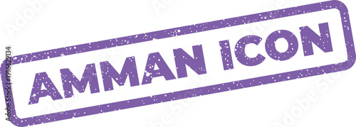 Grunge rubber stamp with AMMAN ICON text, representing a symbolic or characteristic element of the city