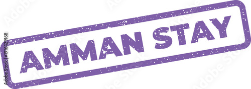 Grunge stamp vector graphic with the words Amman Stay for accommodation or visitor experience projects