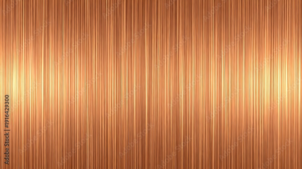 Fototapeta premium Abstract pattern of brushed copper, metallic reflections, warm industrial