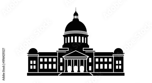 Wallpaper Mural Majestic domed capitol building with neoclassical columns and grand wings. Torontodigital.ca