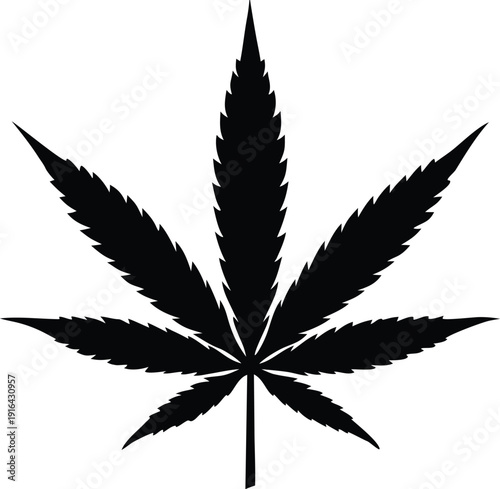 Marijuana leaf silhouette vector