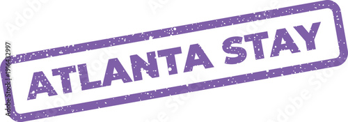 Grungy rectangular stamp graphic featuring the phrase Atlanta Stay, suitable for travel accommodations or hospitality information