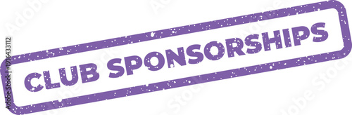 Grungy rectangular stamp icon displaying the words club sponsorships for fundraising and partnership opportunities