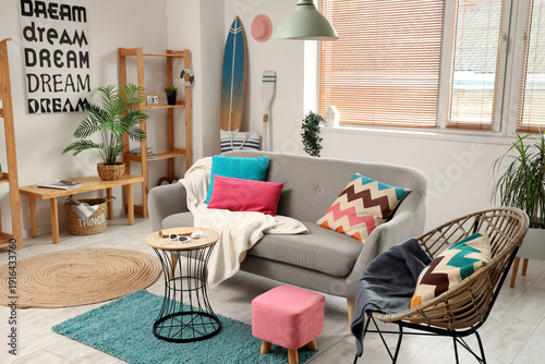 Interior of stylish living ...