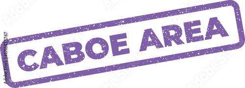 Bild auf Leinwand Grungy rubber stamp icon signifying Caboe Area with a weathered texture, suitabl