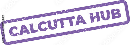 Grungy rubber stamp icon signifying Calcutta Hub with a weathered texture, ideal for central point designation