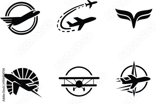 airplane silhouette logo