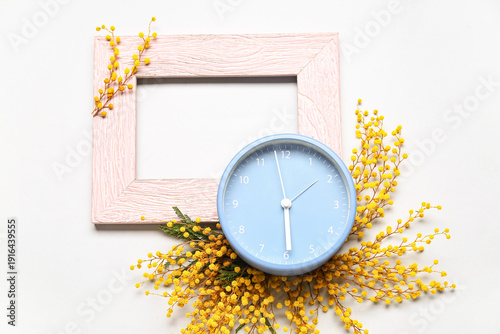Alarm clock with frame and ...