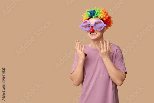 Handsome young man in funny...
