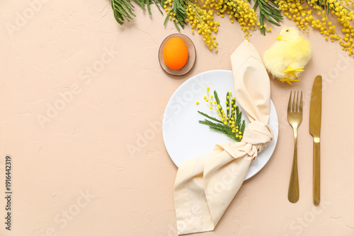 Table setting for Easter ce...