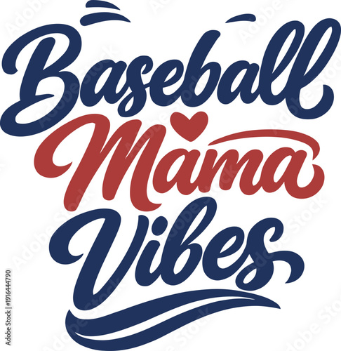 Baseball Mama Vibes SVG PNG JPG EPS