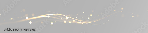 Fotografia Gold shine wave spark light dust particles background black design texture glow