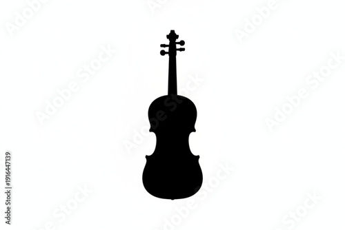 Musical Silhouette: A striking silhouette of a violin, set against a simple background.