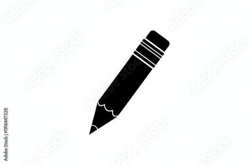 Pencil Silhouette: A simple yet elegant silhouette of a classic pencil, standing as a timeless emblem of creativity, writing, and drawing.