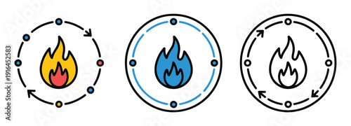 Metabolism icon set, multi style various collection with calorie burn, enzymatic reaction