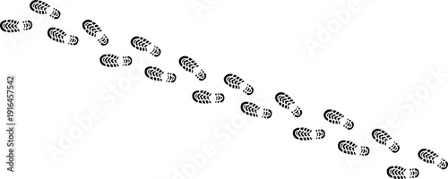 footprints in the snow