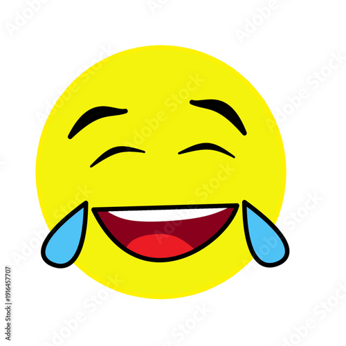 happy laughing emotion face expression yellow color funny