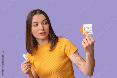 Beautiful young woman with ...