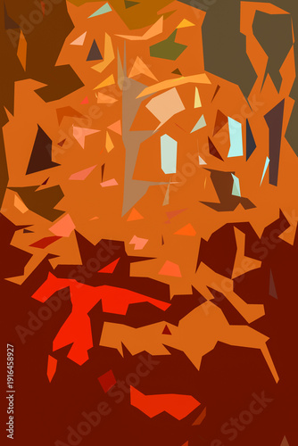 ABSTRACT - Irregular colorful geometric forms