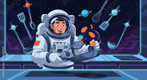 Astronaut Cooking in Space A Culinary Adventure Among the Stars.