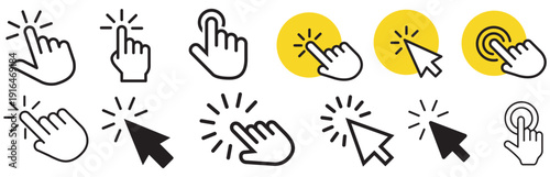 Hand gestures feedback reactions set flat design vector illustration