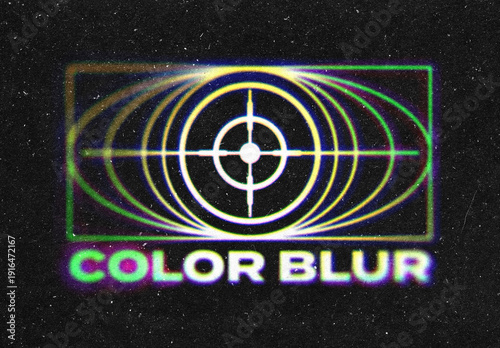 Сolor Blur Text Effect Mockup