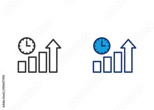 Efficiency Icon Set Multiple Style Collection