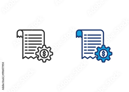 Operational Cost Icon Set Multiple Style Collection