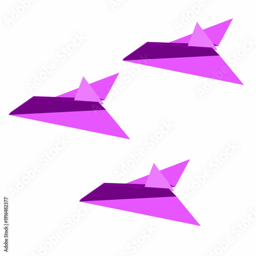 origami paper airplane vector illustration of air transportation