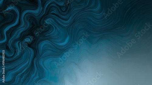 Abstract swirling teal and blue pattern background