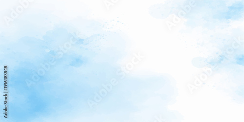 A beautiful blue sky filled with bright white fluffy clouds creates a clear sunny atmosphere and a peaceful summer nature background high in the light of the day