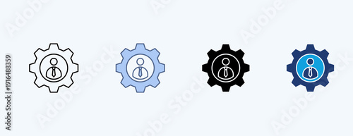 Admin Multiple Icon Illustration Vector