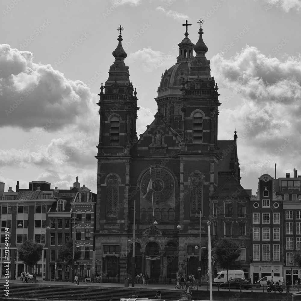 Obraz premium Monochrome picture of Amsterdam