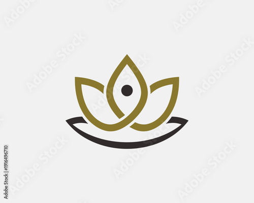 Elegant Lotus Flower Logo Design for Wellness and Meditation.
