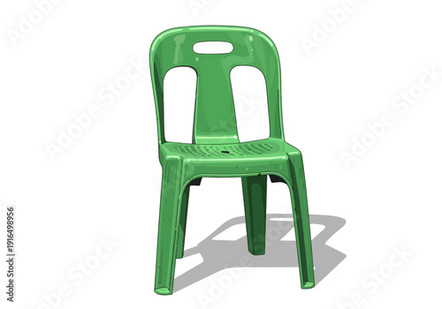 Bright Plastic Chair for Outdoor Food Stalls