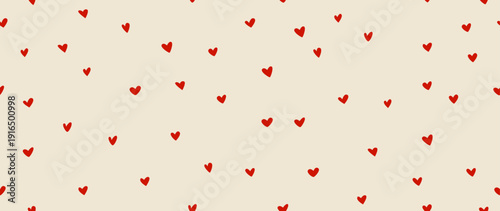 Vector seamless background. Minimalistic abstract pattern of hearts. Modern print. Ideal for textile design, screensavers, covers, cards, invitations and posters.