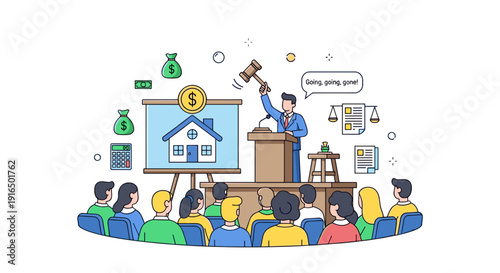 Auctioneer at Pulpit Selling House.