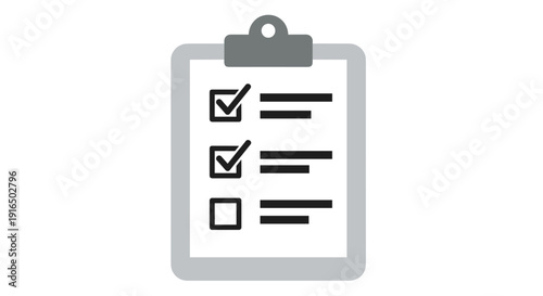 Clipboard with Checklist and Checkboxes.