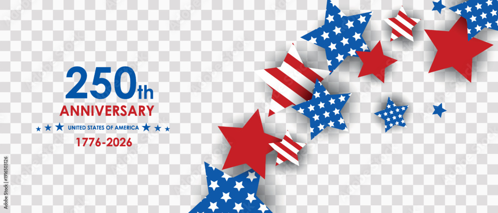 Fototapeta premium US Independence Day 250th Anniversary United States of America