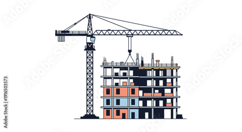 Crane Lifting Module for Building Construction.