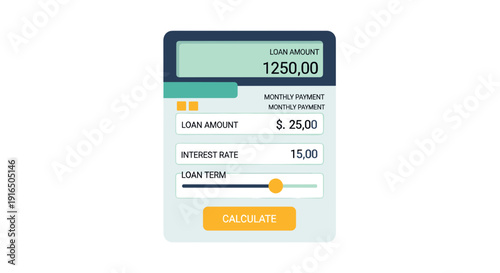 Loan Application Form on Mobile Device.
