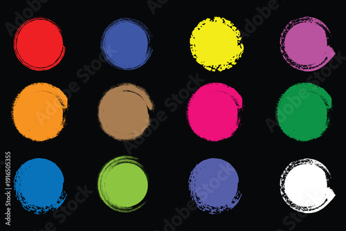 Vibrant color palette with 12 distinct hues