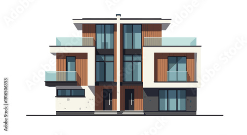 Modern Multi Story Residential Building Design.